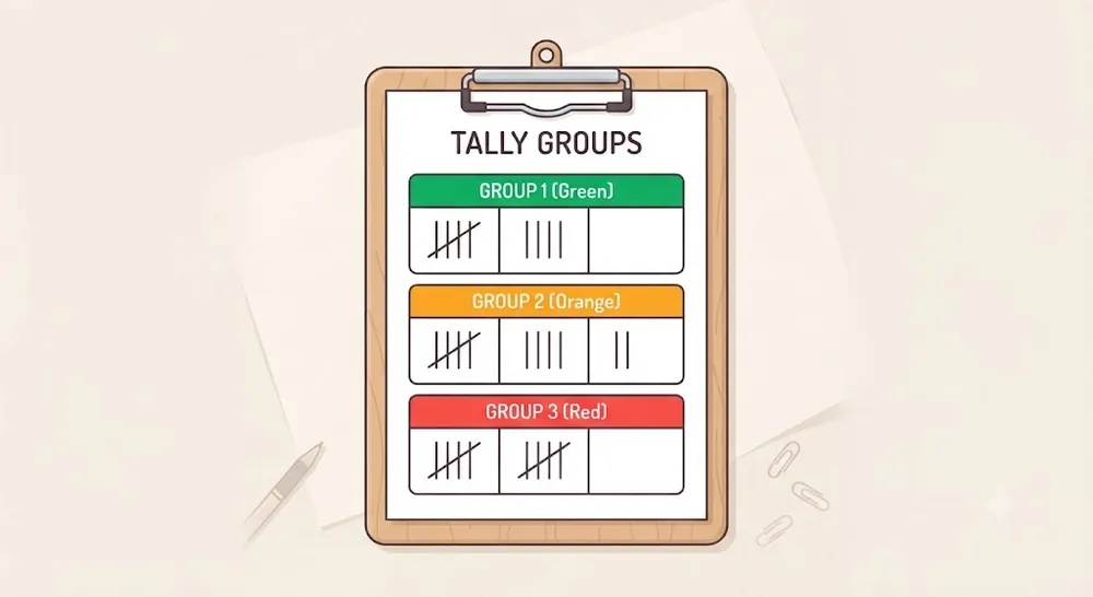 Class-level tallies, not individual records